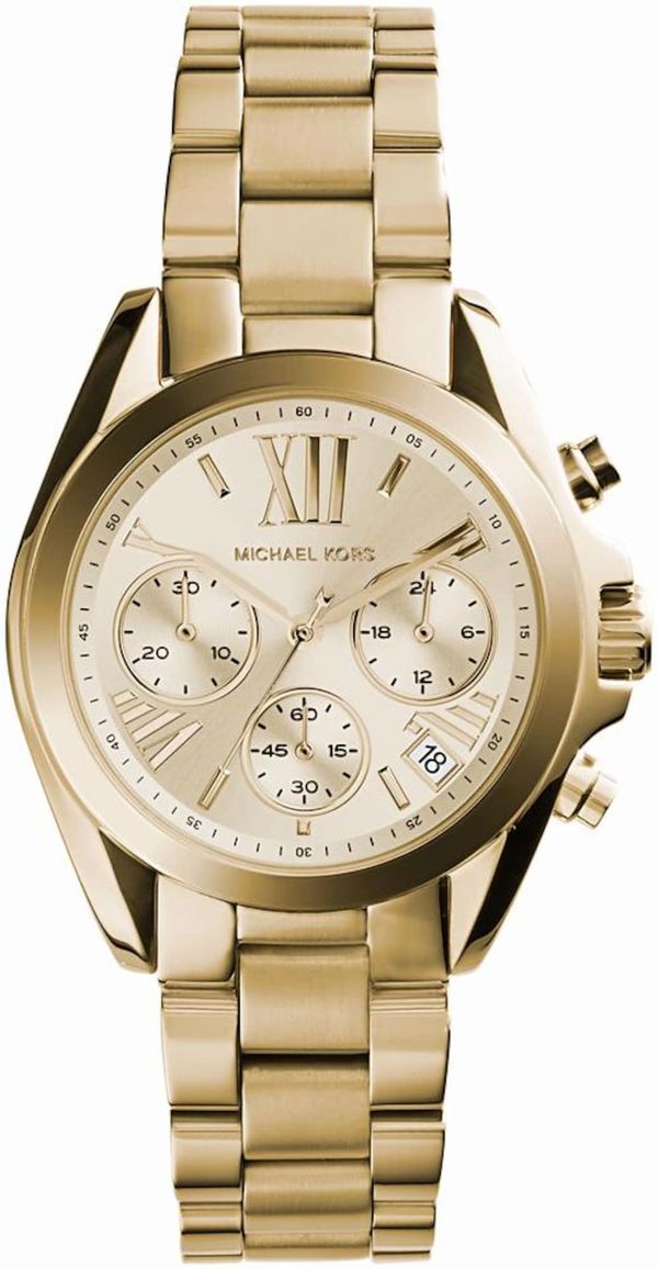 MICHAEL Michael Kors MICHAEL Michael Kors Analogni sat 'BRADSHAW'  šampanjac / zlatna