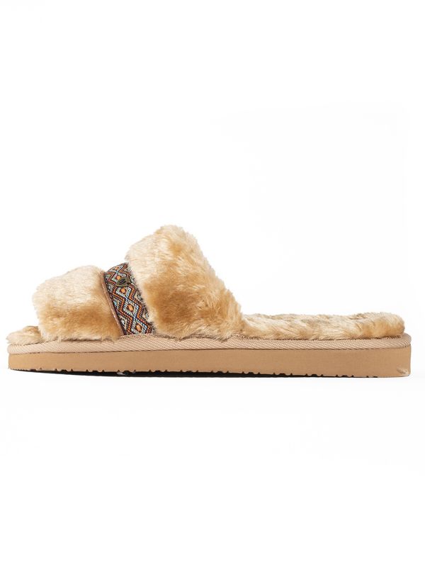 Minnetonka Minnetonka Natikače s potpeticom 'London'  boja devine dlake (camel) / plava / smeđa / narančasta