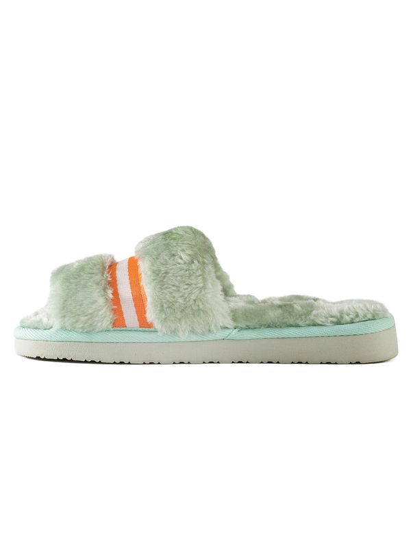 Minnetonka Minnetonka Natikače s potpeticom 'London'  zelena / narančasta / bijela