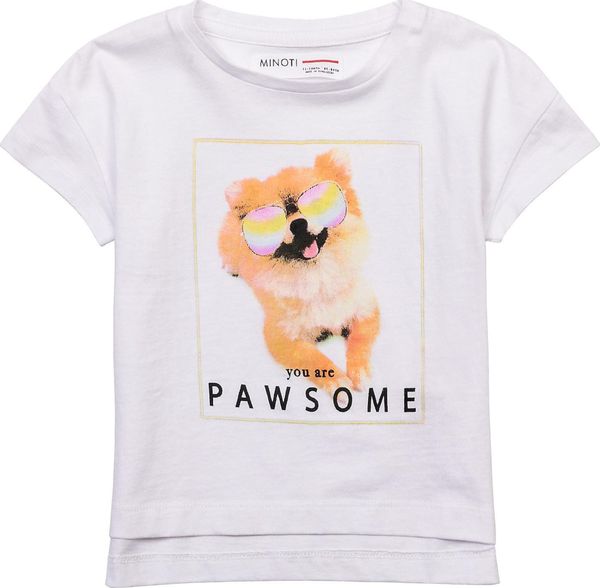 MINOTI MINOTI Majica 'Pawsome'  svijetlonarančasta / svijetloroza / crna / bijela
