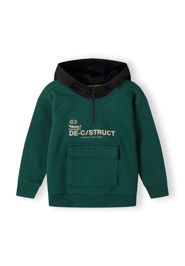 MINOTI MINOTI Sweater majica  bež / tamno zelena / crna