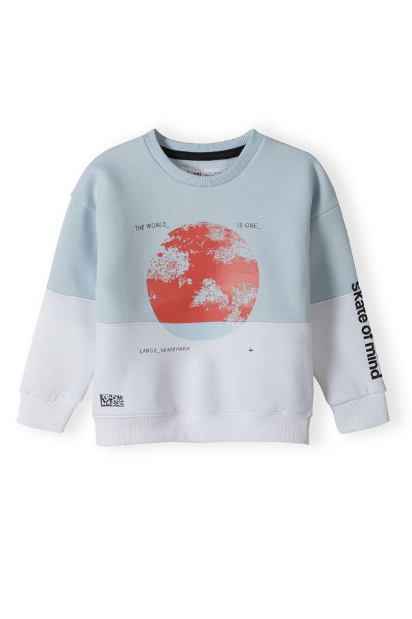 MINOTI MINOTI Sweater majica  pastelno plava / jarko crvena / crna / bijela