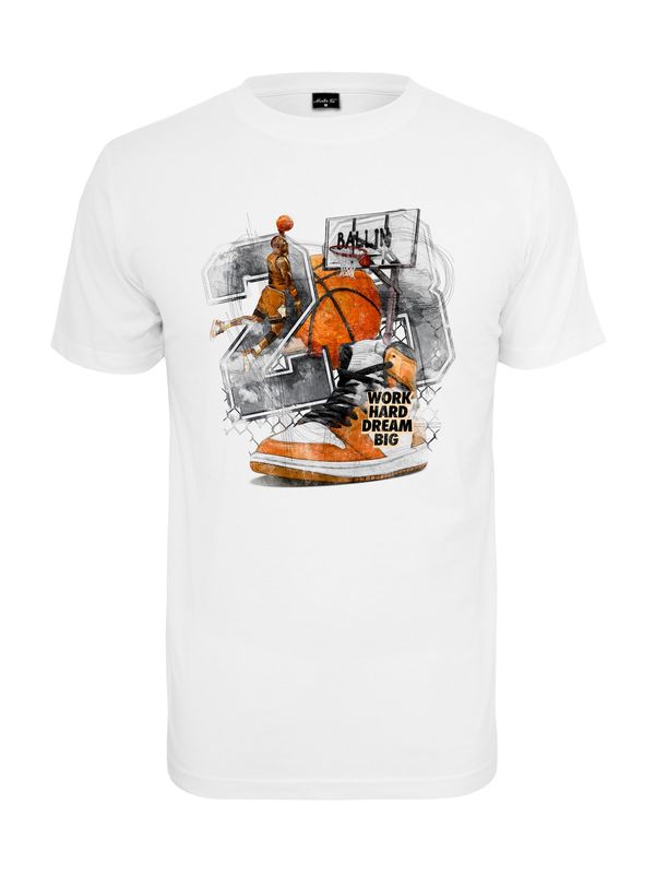 Mister Tee Mister Tee Majica 'Ballin'  siva / narančasta / crna / bijela