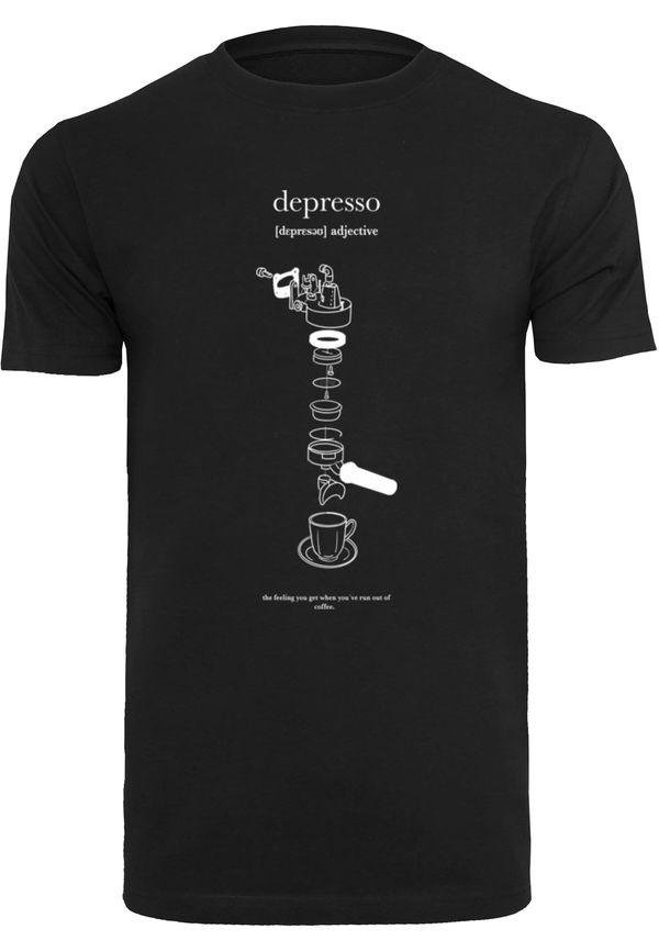 Mister Tee Mister Tee Majica 'Depresso'  crna / bijela