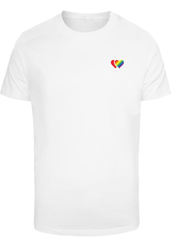 Mister Tee Mister Tee Majica 'Double Hearts Pride'  žuta / ljubičasta / vatreno crvena / bijela