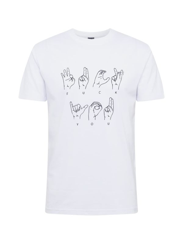 Mister Tee Mister Tee Majica 'FU Sign Language'  crna / bijela