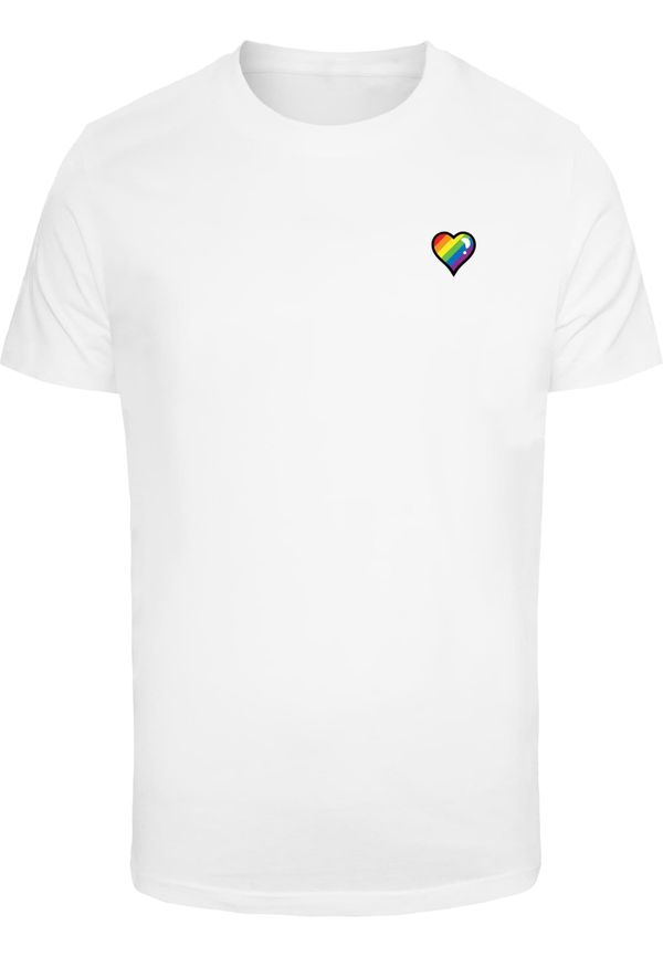 Mister Tee Mister Tee Majica 'Glossy Heart Pride'  žuta / ljubičasta / vatreno crvena / bijela