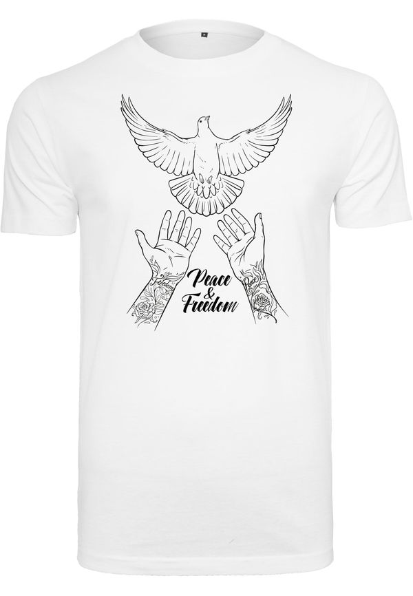 Mister Tee Mister Tee Majica 'Peace & Freedom'  crna / bijela