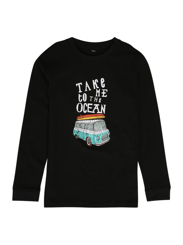 Mister Tee Mister Tee Majica 'Take Me To The Ocean'  akvamarin / žuta / tamno narančasta / crna / bijela