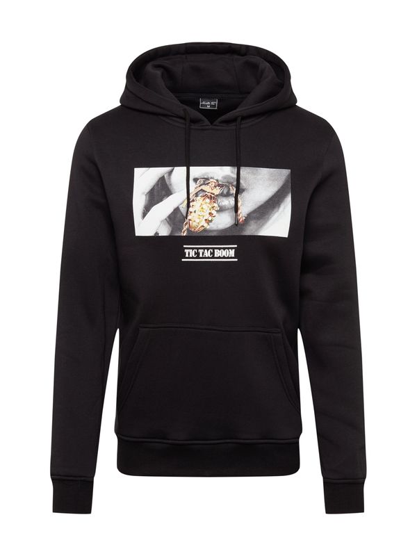 Mister Tee Mister Tee Sweater majica 'Boom'  siva / crna / bijela