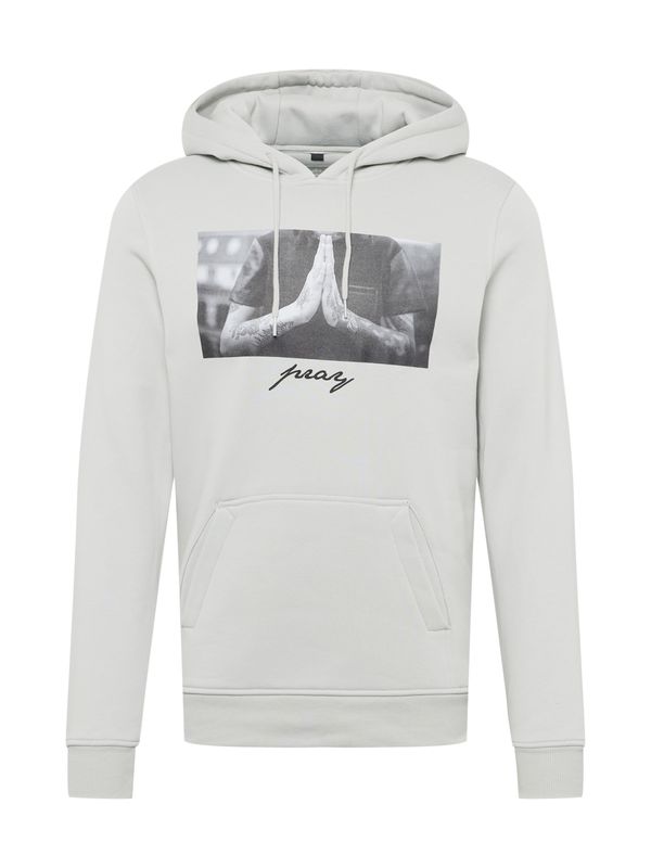 Mister Tee Mister Tee Sweater majica 'Pray'  svijetlosiva / crna / bijela