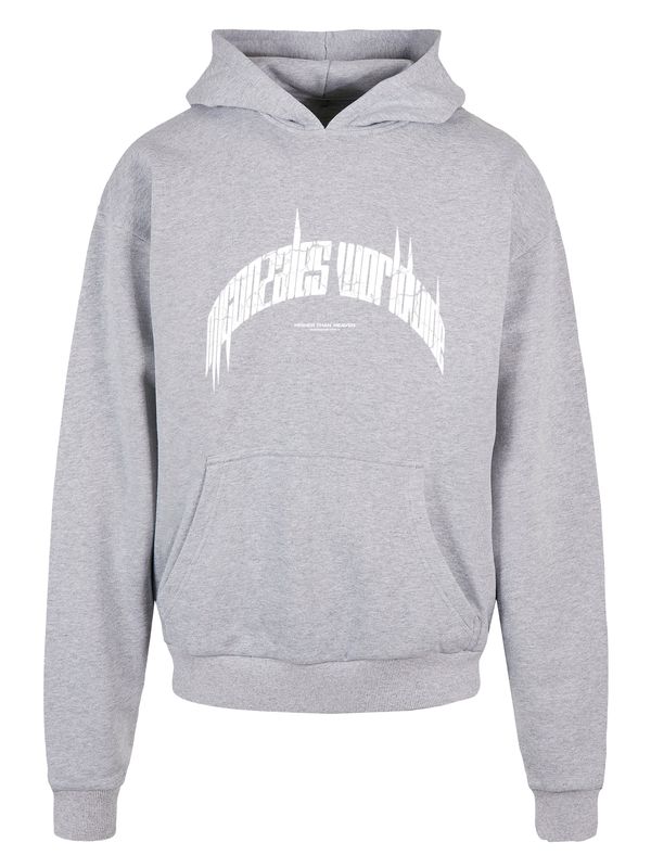 MJ Gonzales MJ Gonzales Sweater majica 'Higher Than Heaven V.3'  siva / bijela