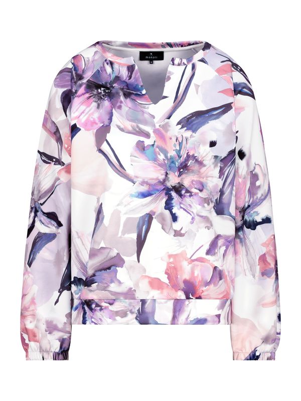 monari monari Sweater majica  ljubičasta / lila / tamno ljubičasta / bijela
