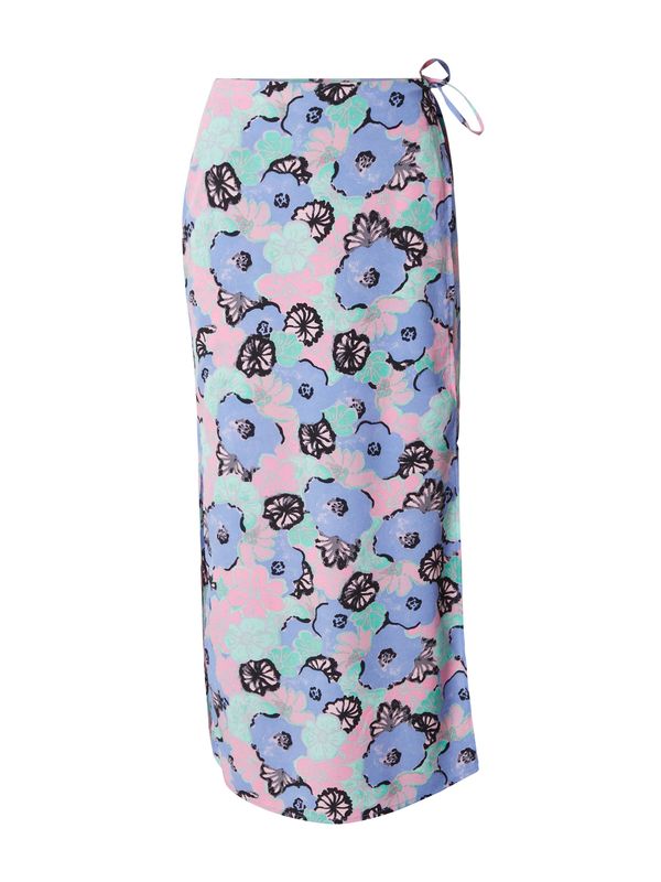 Monki Monki Suknja  golublje plava / svijetloplava / pastelno roza / crna