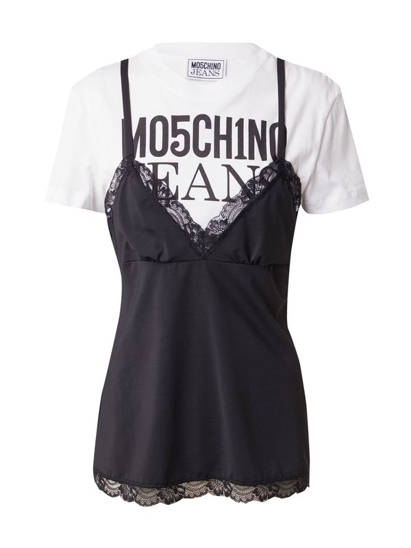 Moschino Jeans Moschino Jeans Majica  crna / bijela