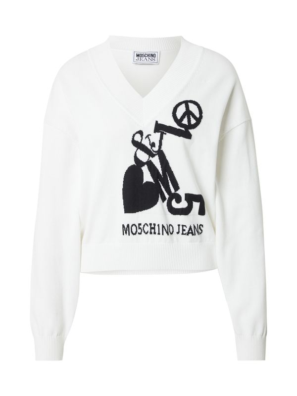 Moschino Jeans Moschino Jeans Pulover  crna / bijela