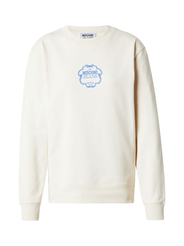 Moschino Jeans Moschino Jeans Sweater majica  boja slonovače / kraljevsko plava