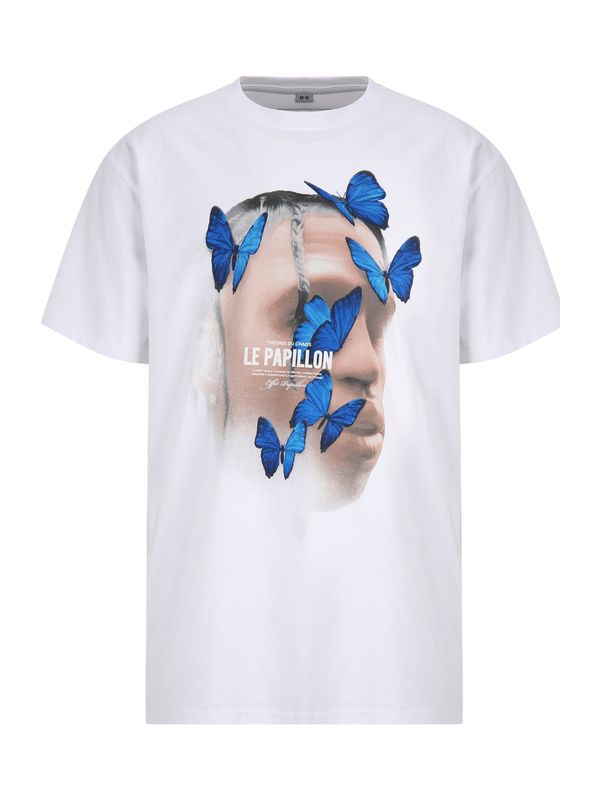 MT Upscale MT Upscale Majica 'Le Papillon'  nude / kraljevsko plava / crna / bijela