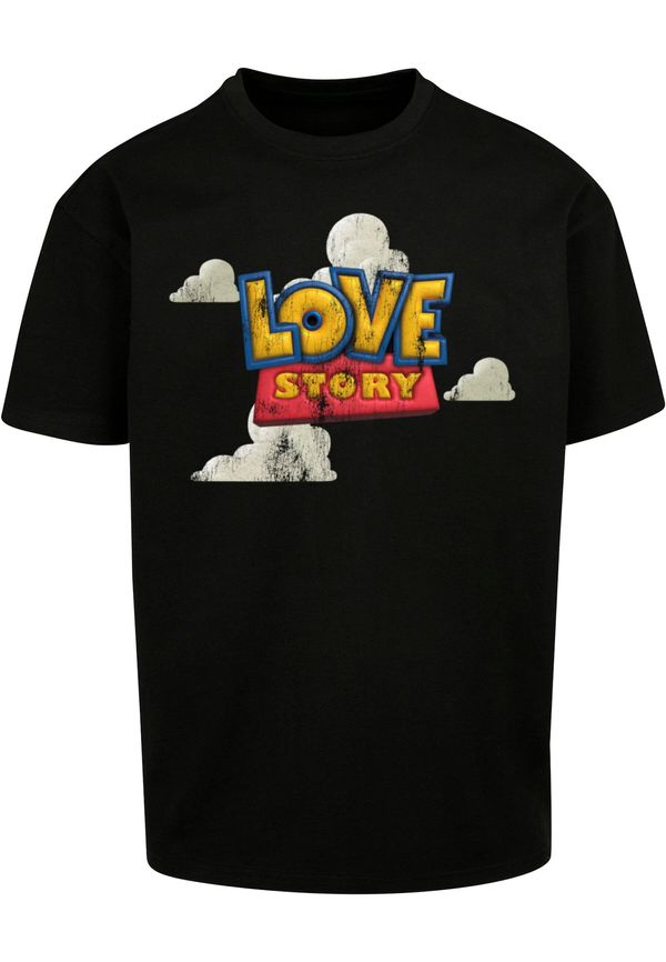 MT Upscale MT Upscale Majica 'Love Story'  tamo žuta / svijetlo crvena / crna / prljavo bijela