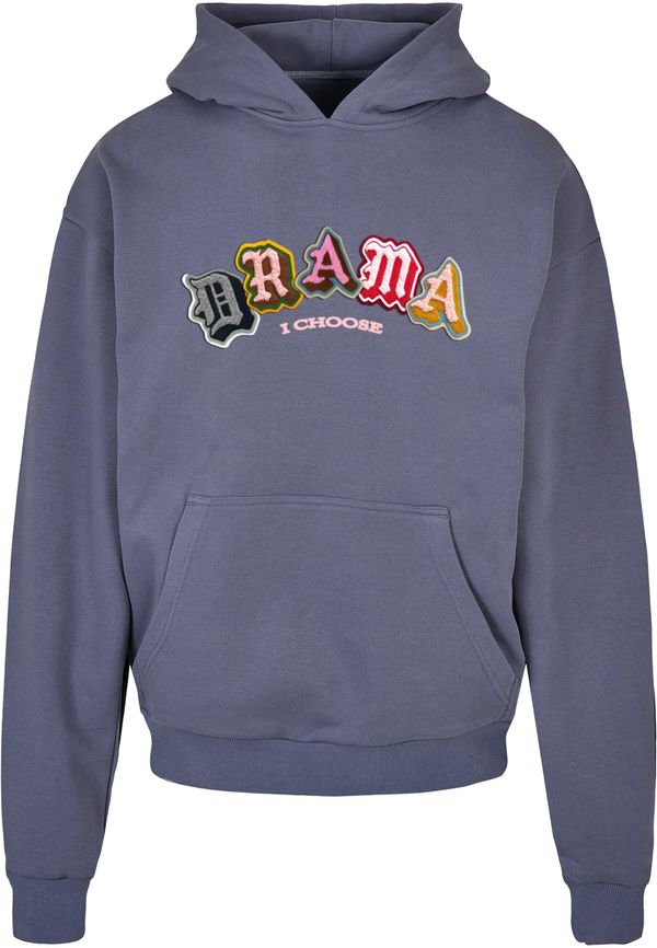 MT Upscale MT Upscale Sweater majica 'Drama I choose'  golublje plava / roza / crna / bijela