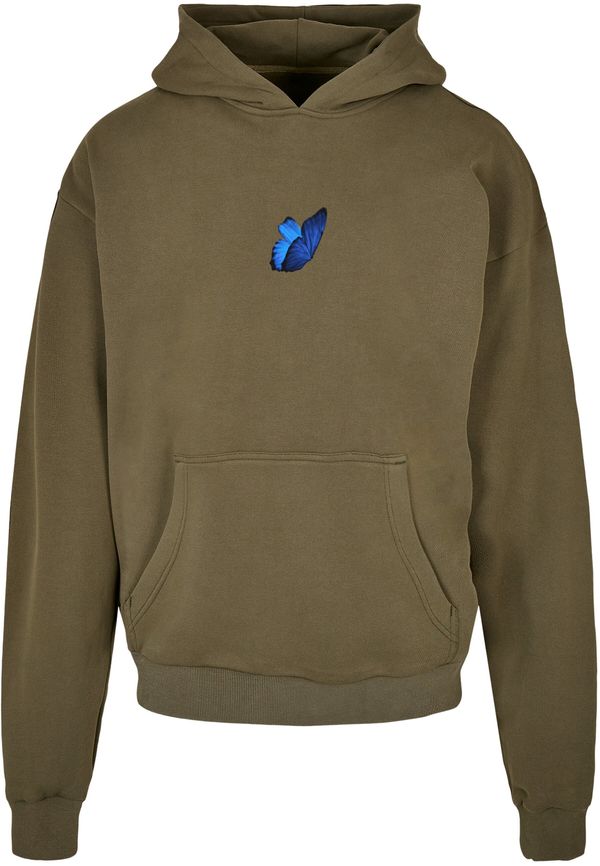 MT Upscale MT Upscale Sweater majica 'Le Papillon'  safirno plava / maslinasta / crna