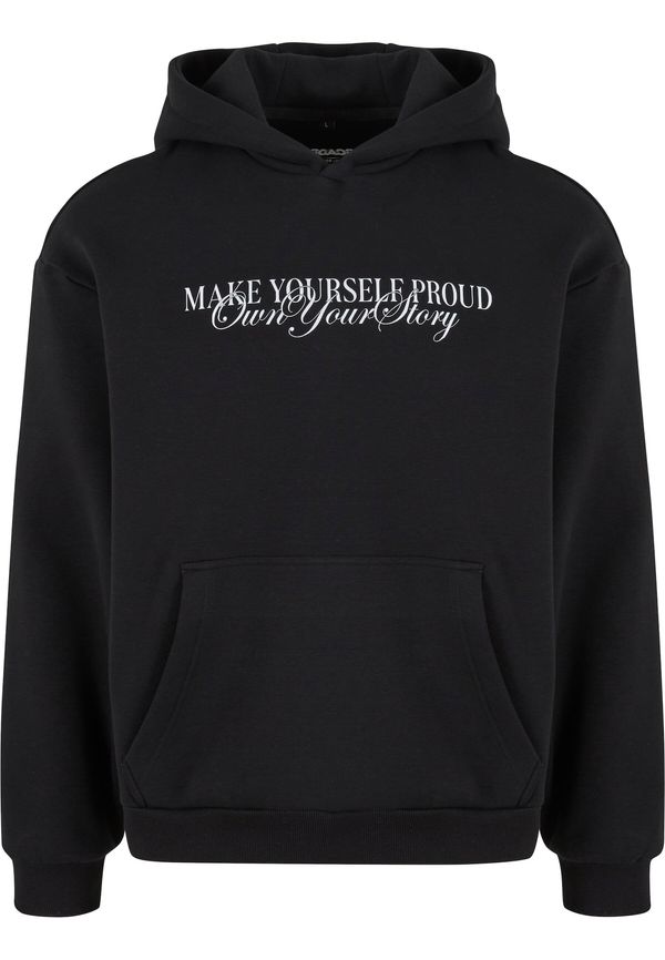 MT Upscale MT Upscale Sweater majica 'Make Yourself Proud'  crna / bijela