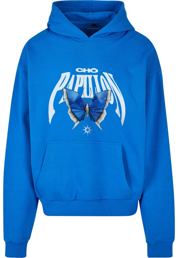 MT Upscale MT Upscale Sweater majica 'Origami'  mornarsko plava / nebesko plava / svijetlosiva / bijela