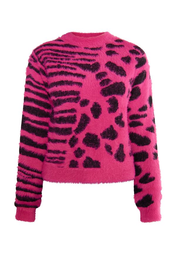 MYMO MYMO Pulover 'Keepsudry'  roza / crna