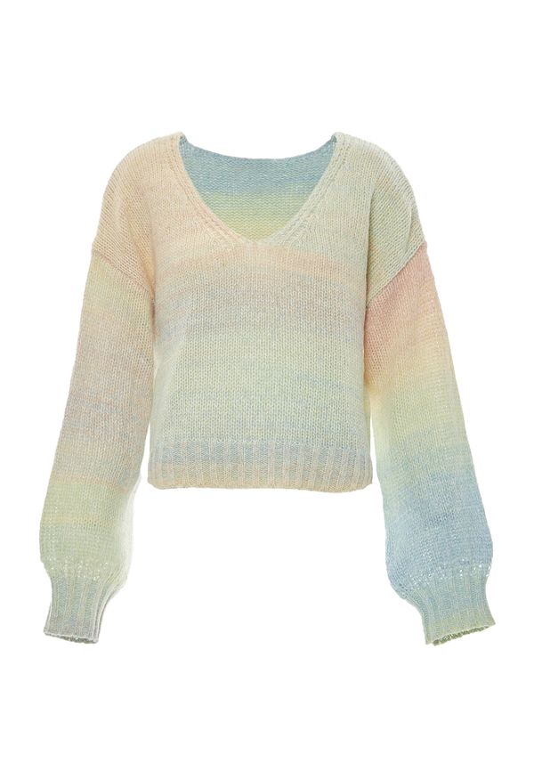 MYMO MYMO Pulover  svijetloplava / pastelno zelena / breskva