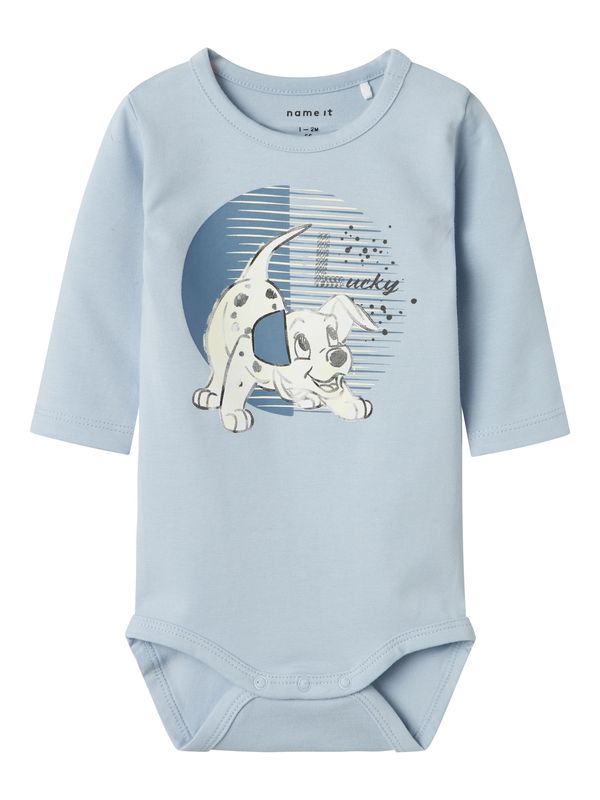 NAME IT NAME IT Dječji bodi 'NBMDROKI 101DALMATION'  plava / svijetloplava / bijela