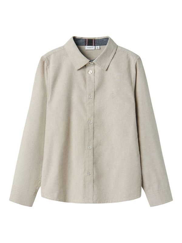 NAME IT NAME IT Košulja 'NKMNEWSA LS SHIRT NOOS'  tamno bež