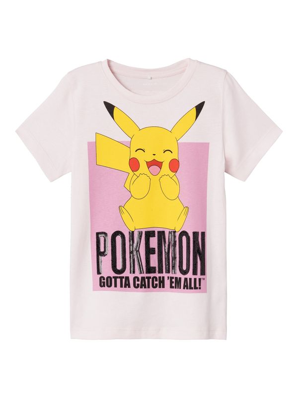 NAME IT NAME IT Majica 'JUMMA POKEMON'  žuta / roza / svijetloroza / crna