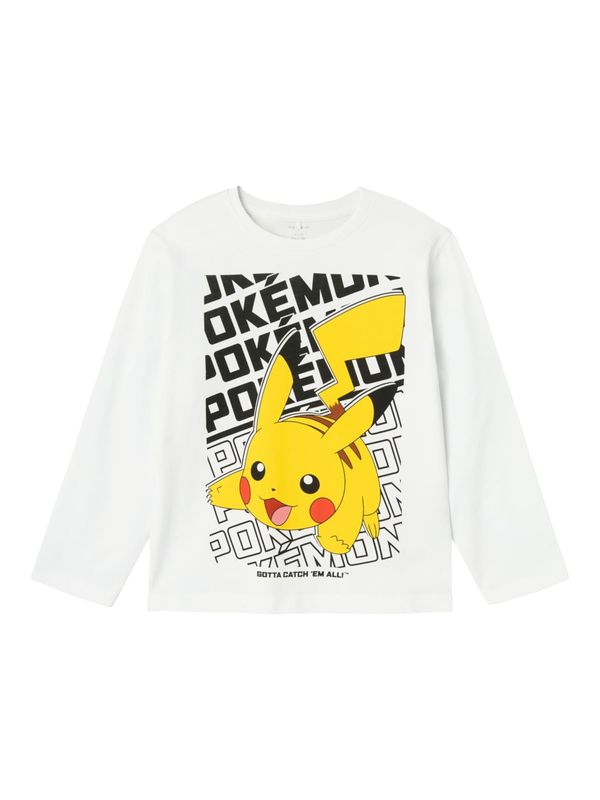 NAME IT NAME IT Majica 'MAMAS POKEMON'  zeleno smeđa / žuta / crna / bijela