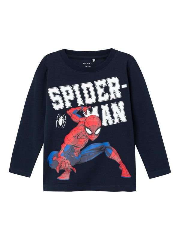 NAME IT NAME IT Majica 'Naza Spiderman'  plava / mornarsko plava / crvena / bijela