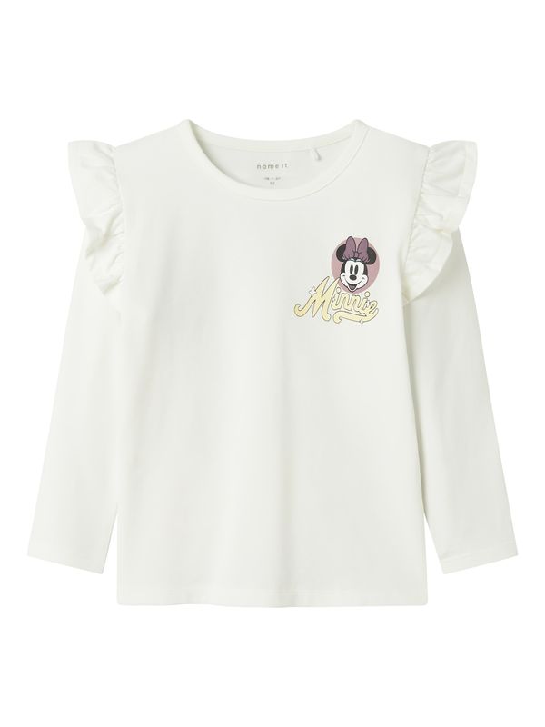 NAME IT NAME IT Majica 'NMFDESIRE MINNIE'  pastelno žuta / sivkasto ljubičasta (mauve) / crna / bijela