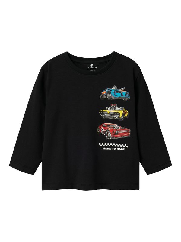 NAME IT NAME IT Majica 'NMMDRUM HOTWHEELS'  plava / žuta / krvavo crvena / crna