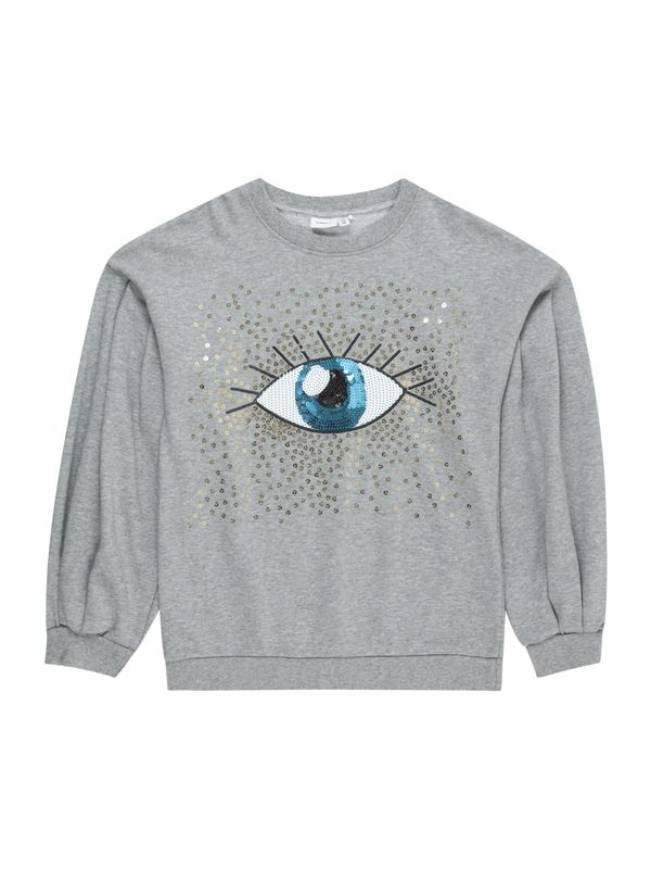NAME IT NAME IT Sweater majica 'Bitita'  plava / siva melange / crna / bijela