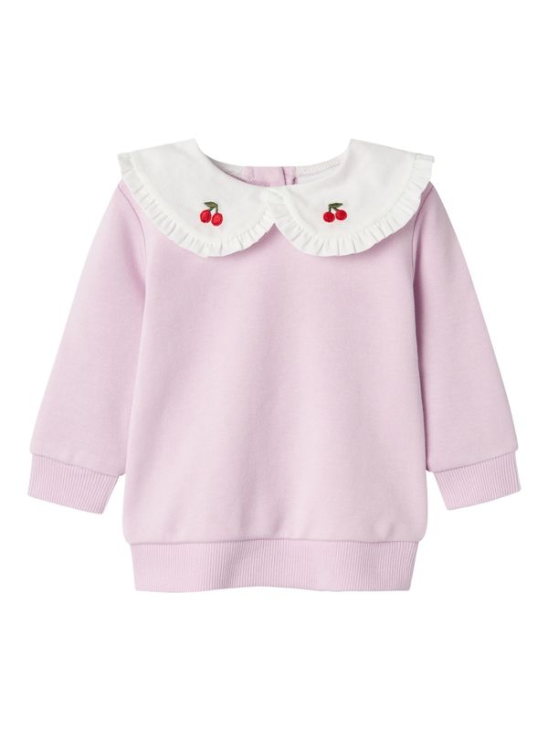 NAME IT NAME IT Sweater majica 'NBFBENINE'  zelena / ljubičasta / karmin crvena / bijela