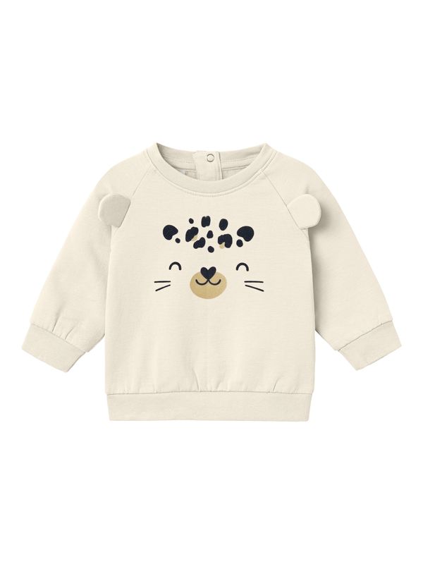 NAME IT NAME IT Sweater majica 'NBFSONIA'  bež / svijetlobež / crna