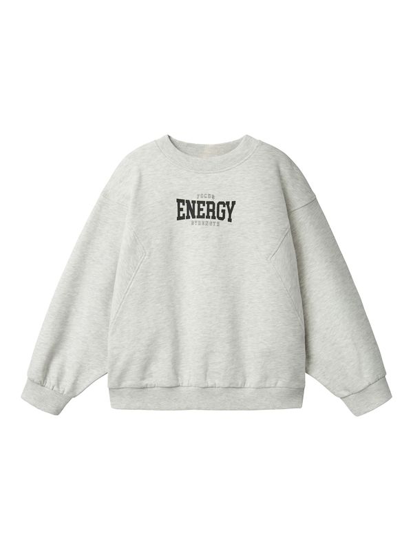 NAME IT NAME IT Sweater majica 'NKFBOIDA'  siva melange / crna