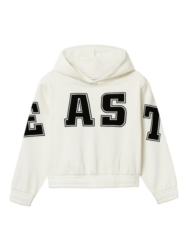 NAME IT NAME IT Sweater majica 'NKFOSOFFI'  crna / vuneno bijela