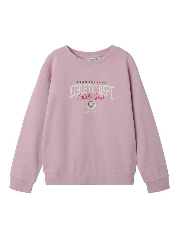 NAME IT NAME IT Sweater majica 'NKFVENUS'  lila / crvena / bijela