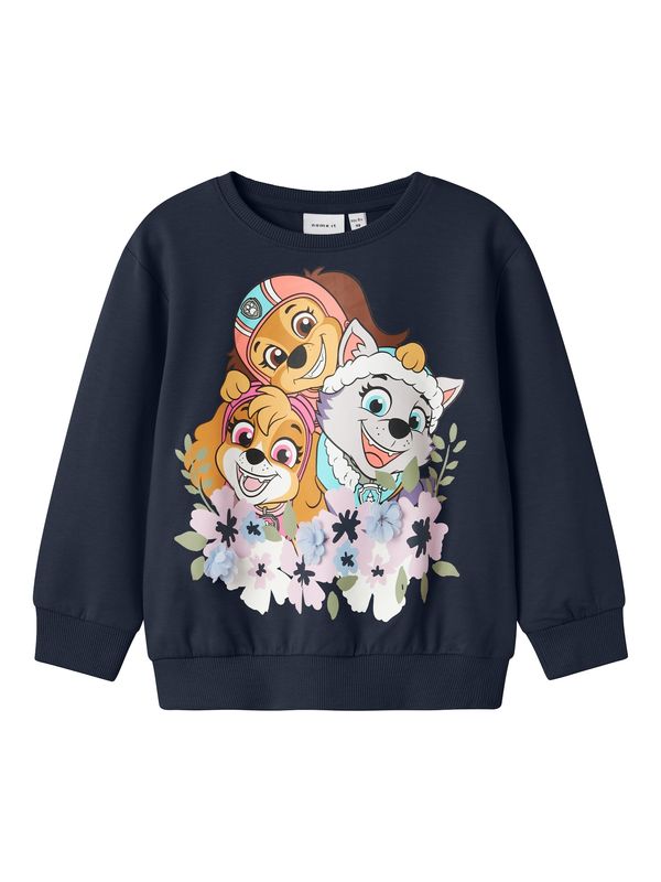 NAME IT NAME IT Sweater majica 'NMFJURA PAW'  mornarsko plava / svijetlosmeđa / siva / sivkasto ljubičasta (mauve)