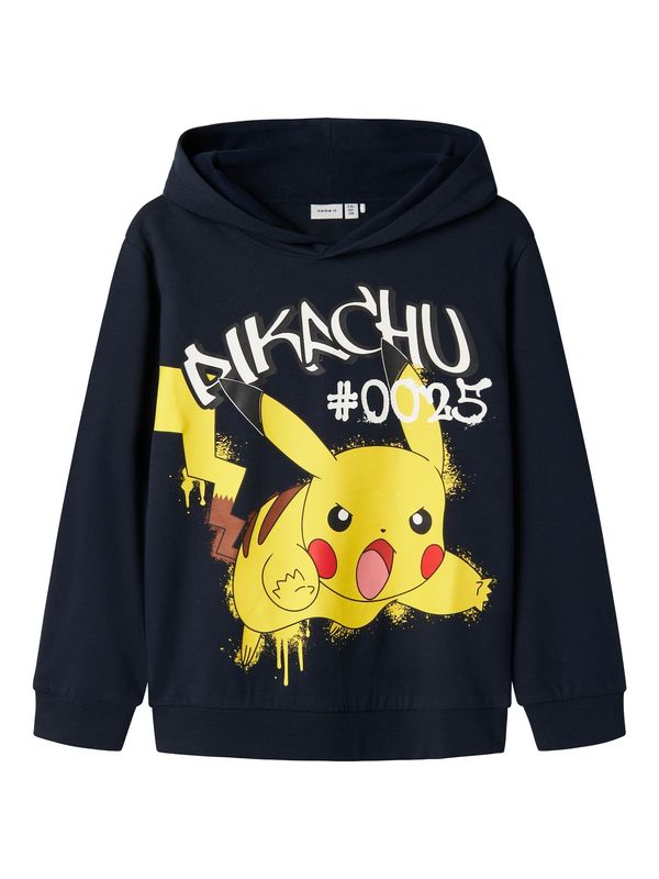 NAME IT NAME IT Sweater majica 'Pokémon'  morsko plava / zeleno smeđa / roza / bijela