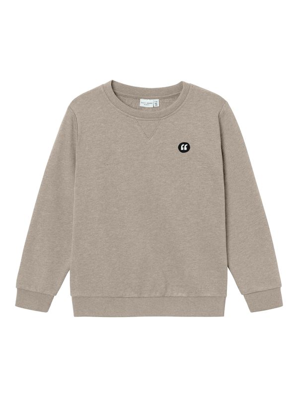 NAME IT NAME IT Sweater majica 'VIMO'  tamno bež / crna / bijela