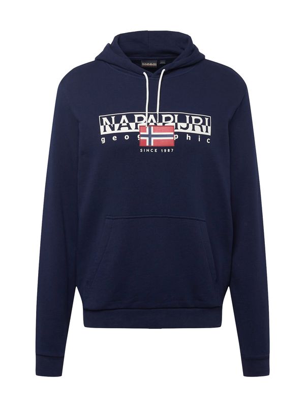 NAPAPIJRI NAPAPIJRI Sweater majica 'AYLMER'  morsko plava / crvena / prljavo bijela