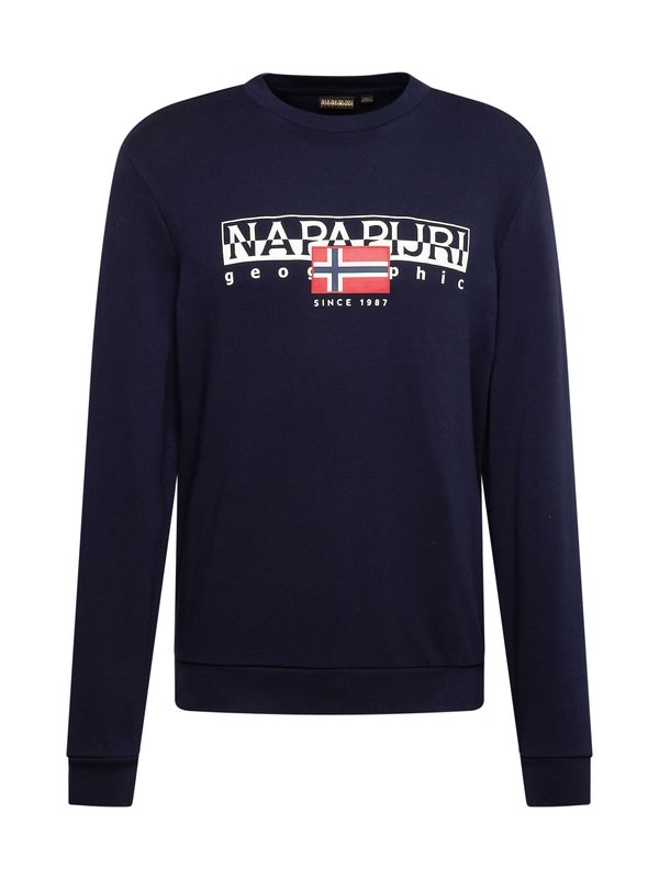 NAPAPIJRI NAPAPIJRI Sweater majica 'AYLMER'  morsko plava / mornarsko plava / svijetlocrvena / bijela