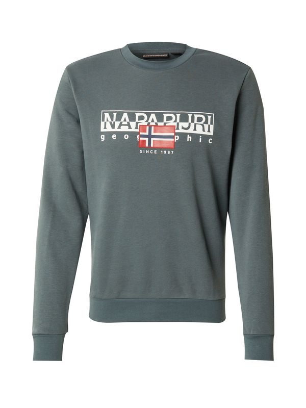 NAPAPIJRI NAPAPIJRI Sweater majica 'B-AYLMER C WINT'  mornarsko plava / tamno zelena / tamno crvena / bijela
