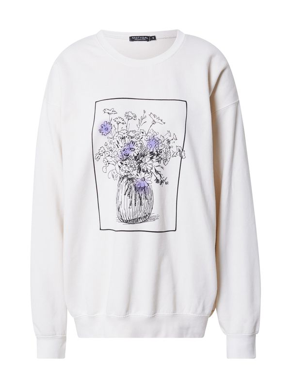 Nasty Gal Nasty Gal Sweater majica  ecru/prljavo bijela / ljubičasta / crna
