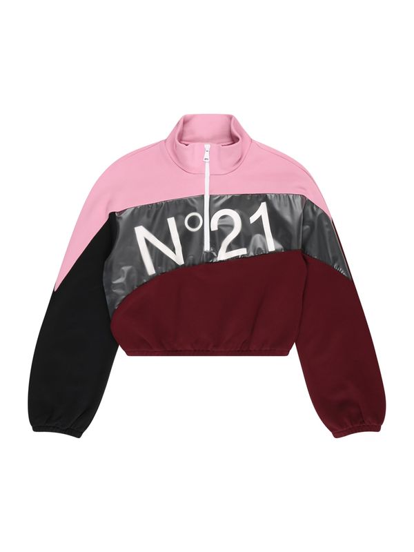 N°21 N°21 Sweater majica  roza / burgund / crna / bijela